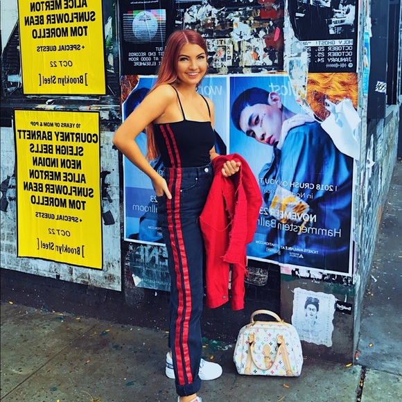 BDG black jeans with red detail on sides - Picture 9 of 9